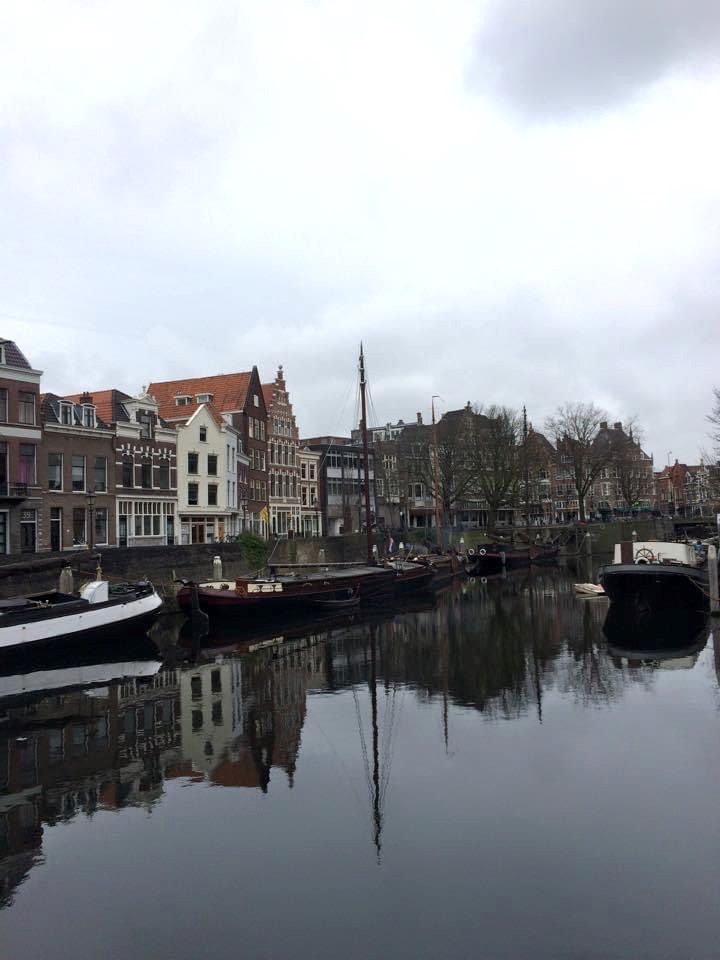 Delfshaven with traditional Dutch homes that was not destroyed in the bombing of WWII